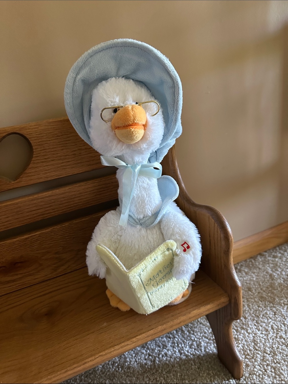 Cuddle Barn Mother Goose animated, talking plush toy